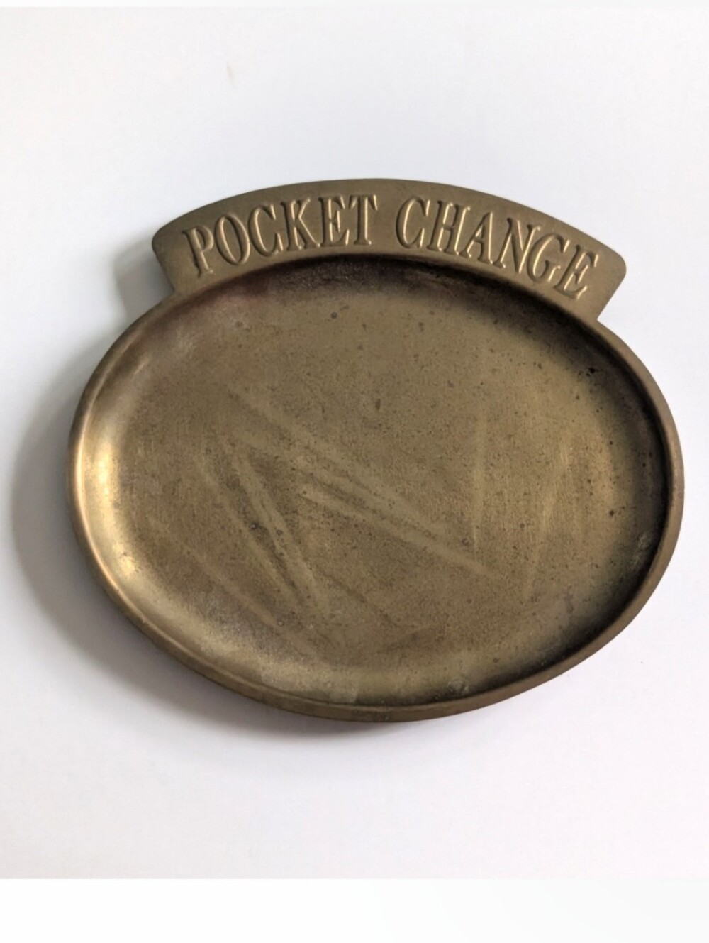 Vintage Solid Brass "Pocket Change" Valet Catch-All Dish